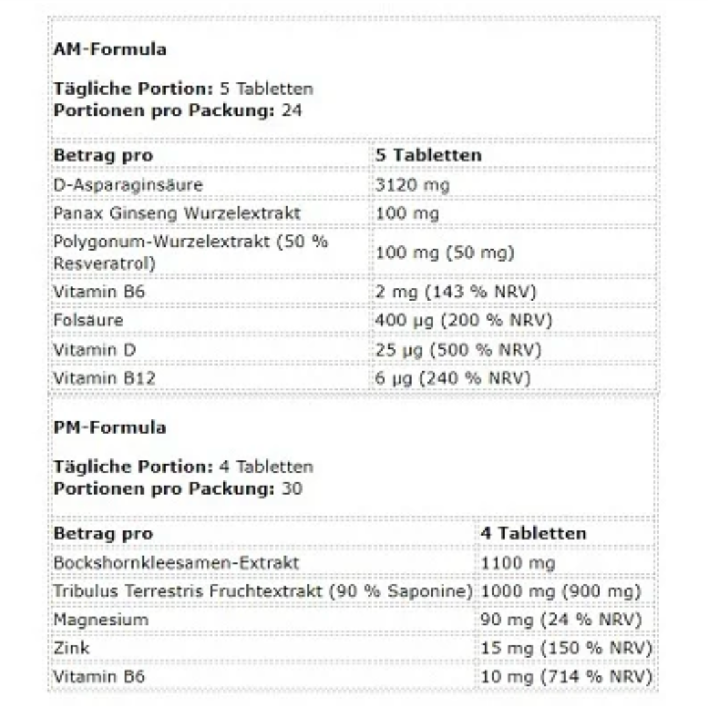 Kevin Levrone Levro Test (AM PM Formula) 240 (2x120) Tabletten