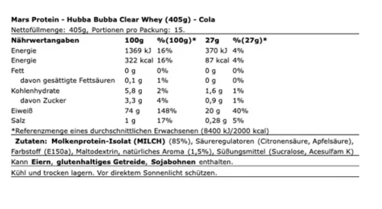 Hubba Bubba Clear Whey 405g