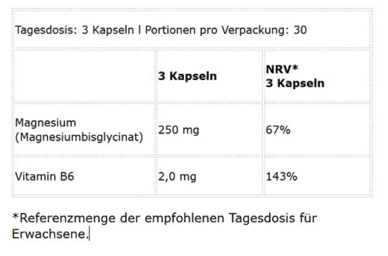 BioTech Magnesium Bisglycinate from organic source 90 Kapseln