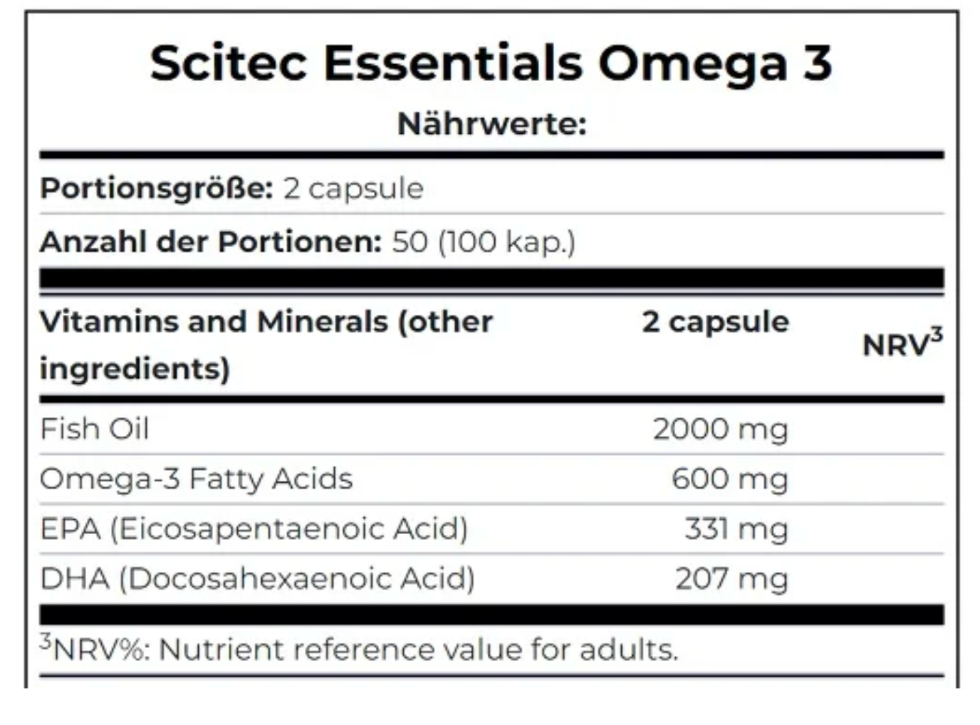 Scitec Omega 3 100 Kapseln