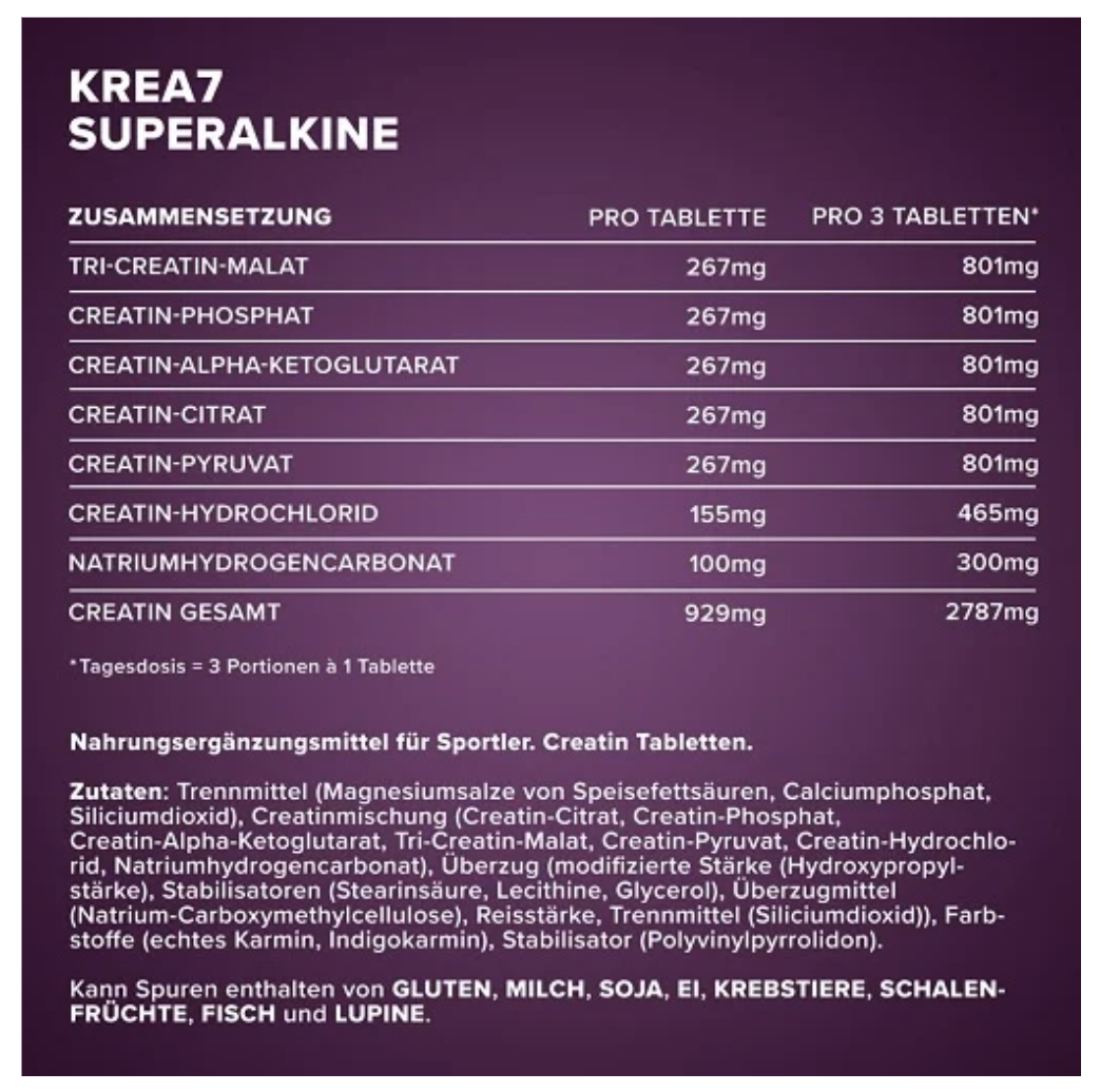 IronMaxx Krea7 Superalkaline - 180 Tabletten