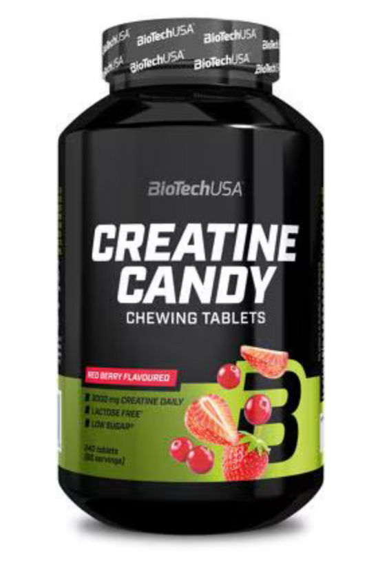 BioTech Creatine Candy Red berry - 240 Tabl.
