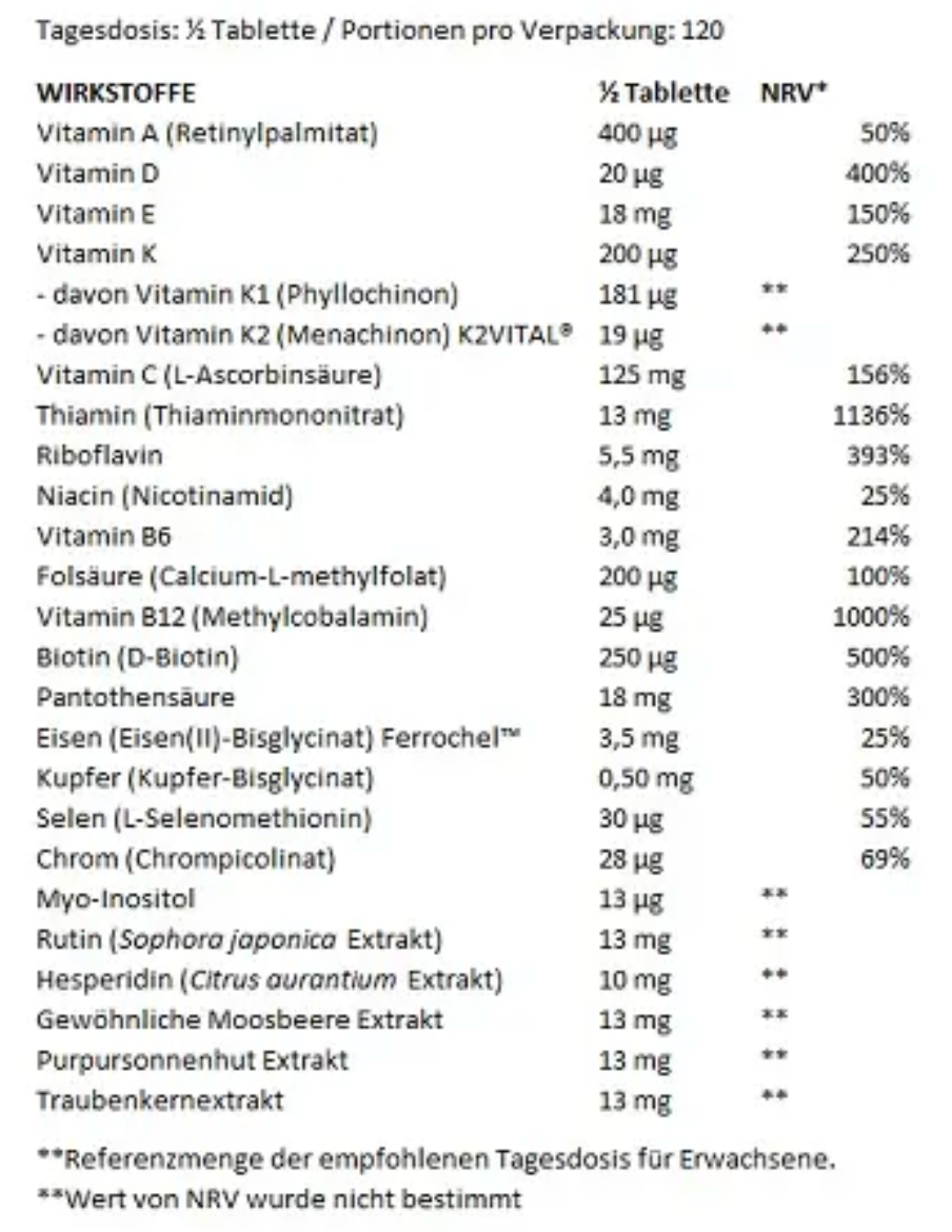 BioTech Multivitamin For Women from organic sources 60 Tabletten