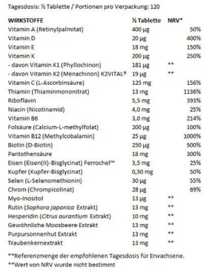 BioTech Multivitamin For Women from organic sources 60 Tabletten