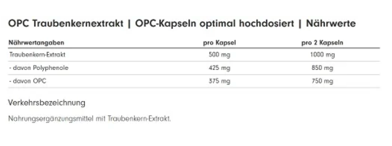 ProFuel OPC Traubenkernextrakt 240 Kapseln