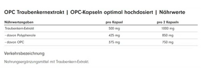ProFuel OPC Traubenkernextrakt 240 Kapseln