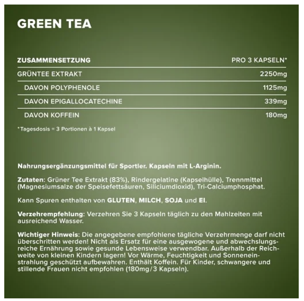 IronMaxx Green Tea 130 Kapseln