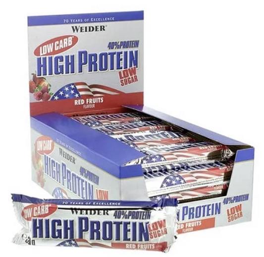 Weider Low Carb High Protein 40% Riegel 24x50g